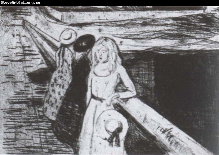 Edvard Munch Girls on the bridge